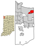 Lake County Indiana Incorporated and Unincorporated areas Lake Station Highlighted 1841535